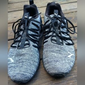 PUMA Exelion Charcoal and Black Athletic Shoes